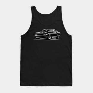 Ford Mustang gt boss 429 1969 illustration graphics Tank Top